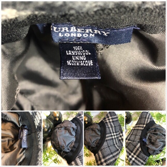 Burberry London Wool Nova Check Bucket Hat - Picture 6 of 6